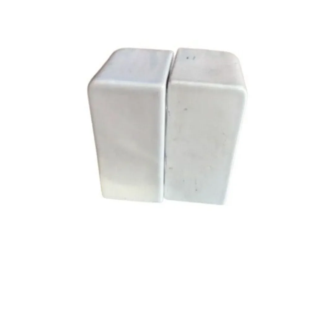 Vintage White Ceramic Rectangular 1950’s Salt & Pepper Shakers